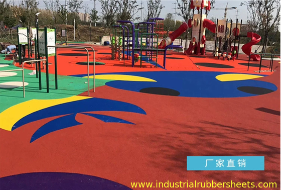 70 Shore A Colored EPDM Rubber Granules with 18% EPDM Content Made from Virgin EPDM for Running Tracks and Playgrounds