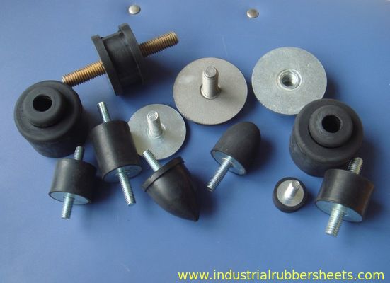 Black Color Rubber Shock Mounts / Cylindrical Vibration Isolators