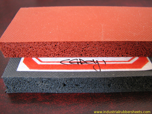 Close Cell Silicone Sponge Rubber Sheet / Silicone Foam Rubber Sheet Backing 3m Adhesive