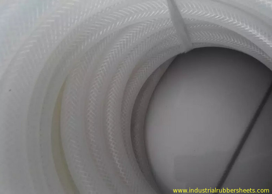 Tubatura della gomma di silicone della treccia del poliestere, commestibile flessibile del tubo flessibile del silicone senza odore