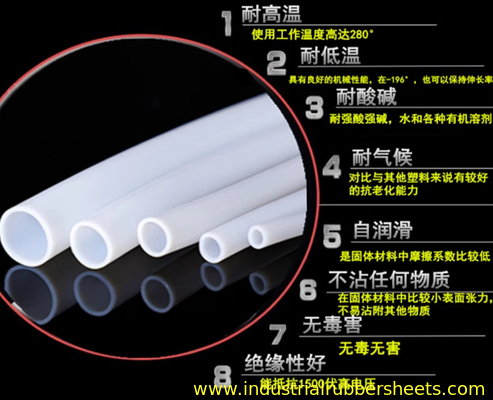 Id1mm X Od2mm X 100m Tubo in PTFE bianco per alte temperature