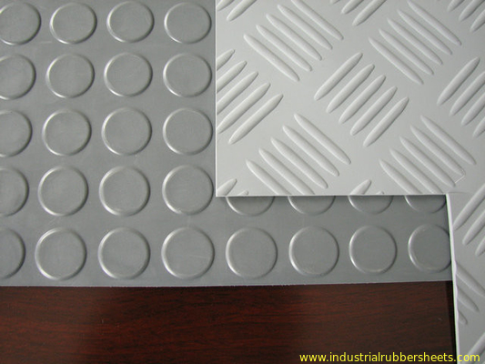 1 - strato di gomma industriale del bottone rotondo di larghezza di 1.5m, strato di gomma antiscorrimento della pavimentazione