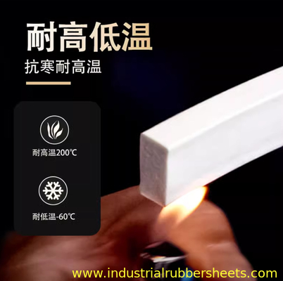 Striscia in spugna di silicone a cellule chiuse spessore 1mm-60mm per guarnizioni industriali