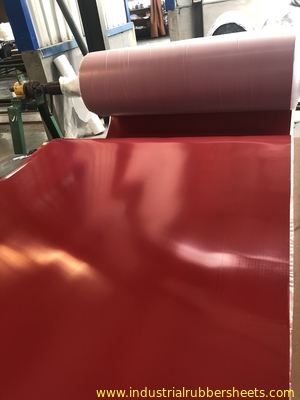 Colore rosso dello strato di gomma industriale del tessuto impressione/lisci con il grado premio