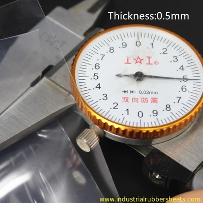 0.1-0.8 mm di lamiera di gomma di silicone 50 m di rotolamento, resistenza alla trazione di 7,5 MPa