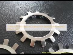 SS304 SS316 MS Lavatrice a serratura in acciaio con denti serrati, colore naturale