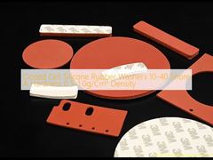 Rondelle in gomma siliconica a cellule chiuse, durezza 10-40 Shore A, densità 0,5-1,0 g/cm³