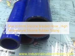 Tubo flessibile intrecciato in silicone blu ID 6 mm, tubo in gomma siliconica ad alta temperatura