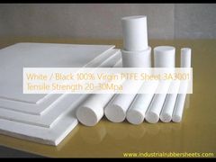 Bianco/Nero 100% di lamiera di PTFE vergine 3A3001 Resistenza alla trazione 20-30Mpa