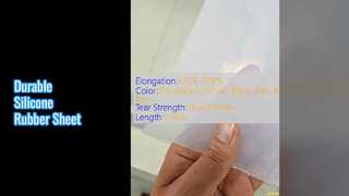 Foglio di gomma siliconica 3 mm Resistenza alla trazione 7,5-12,0 MPa