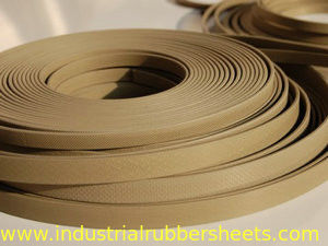 Brown PTFE Guide Stripe Tape (GST) with 60%PTFE+40%bronze for High Wearing Resistance and 15m/s Working Speed