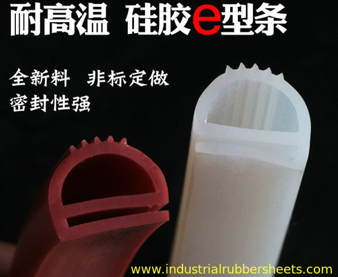 Profili di silicone di qualità alimentare rosso traslucido e estrusione con resistenza ai raggi UV a platino per sigillamento industriale