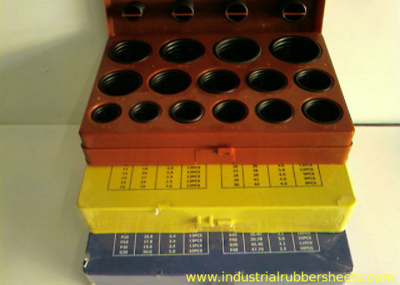 Kit di O-ring in gomma siliconica di dimensioni standard con durezza Shore A 70 e conformità ISO3601, AS568A, DIN3771, JIS B2401