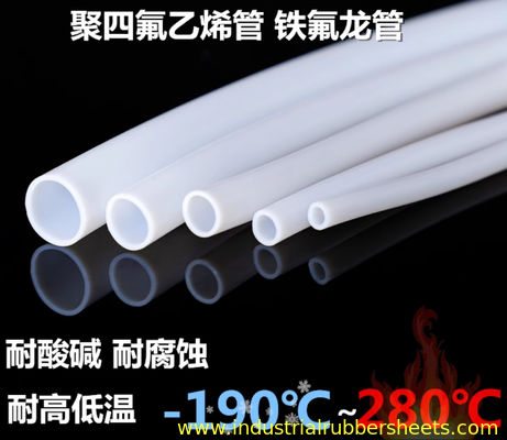 Tubo di PTFE bianco non tossico per applicazioni industriali