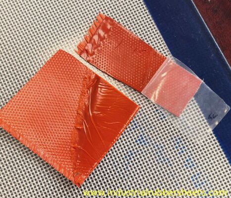 T0.75mm x W1m x L10m Red Silicone Coated Fiberglass Fabric (Rogers Style)